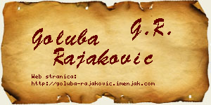Goluba Rajaković vizit kartica